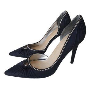 Nina Black Pump High Heels Strass Night Out Cocktail Shoes Cushion